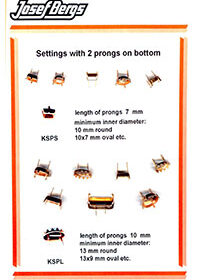 Stein-Fassungen mit Splinte