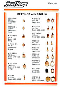 Strassstein-Fassung mit Ösen