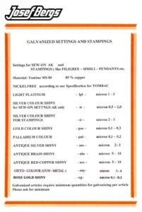Josef Bergs Settings & Stampings